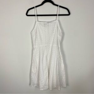 Maurices White lace mini skater dress
